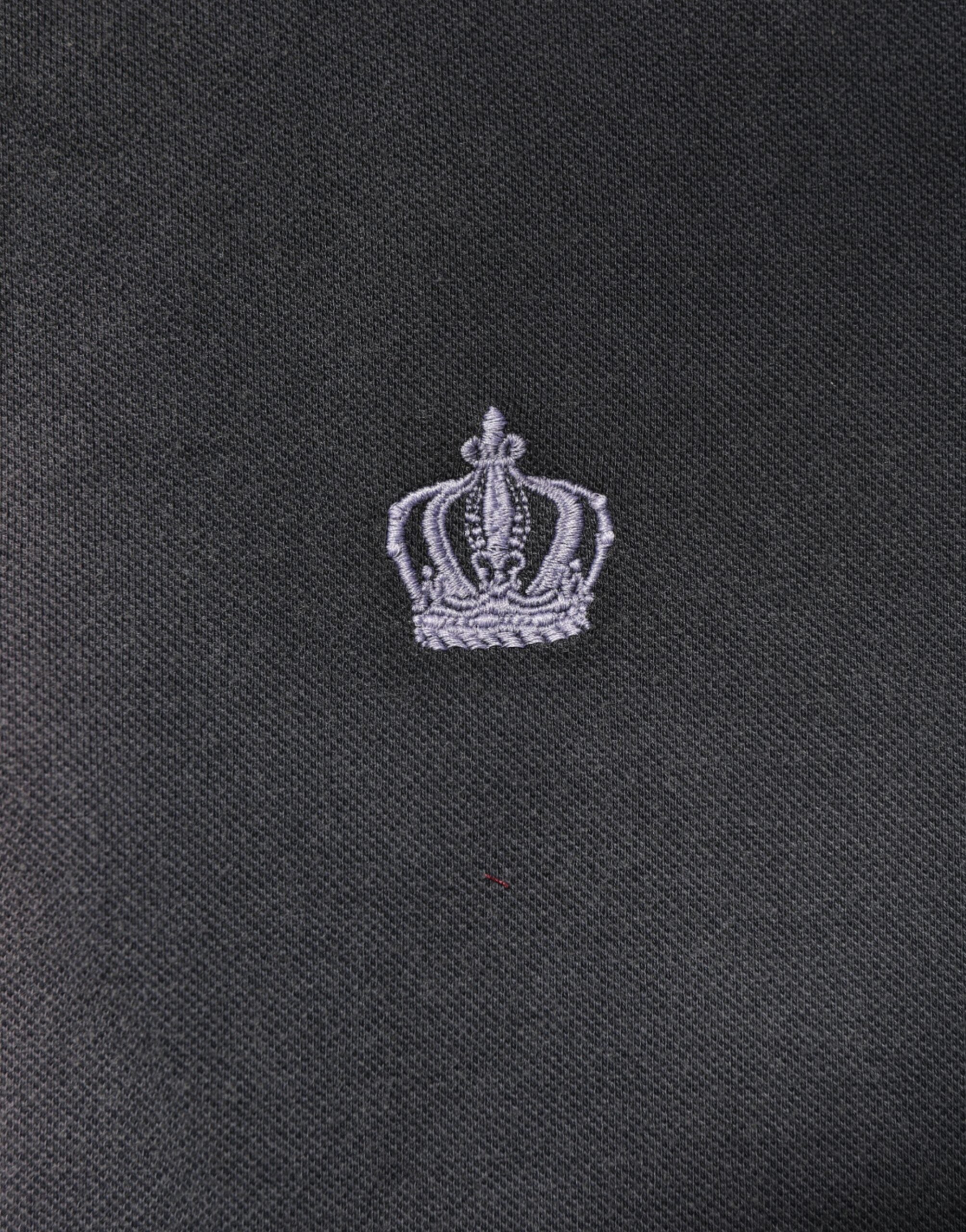 Gray Cotton Crown Collared Men Polo T-shirt - ventzia