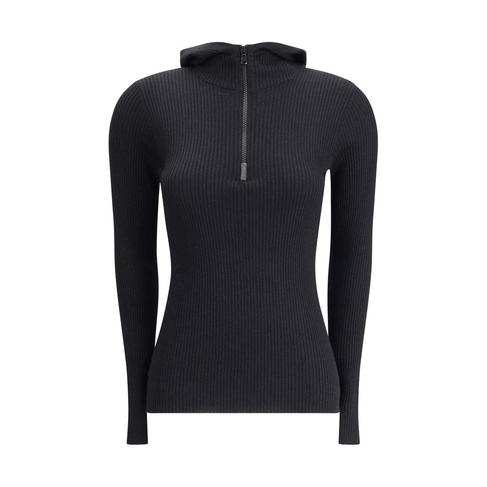Black Cashmere Sweatshirt - ventzia