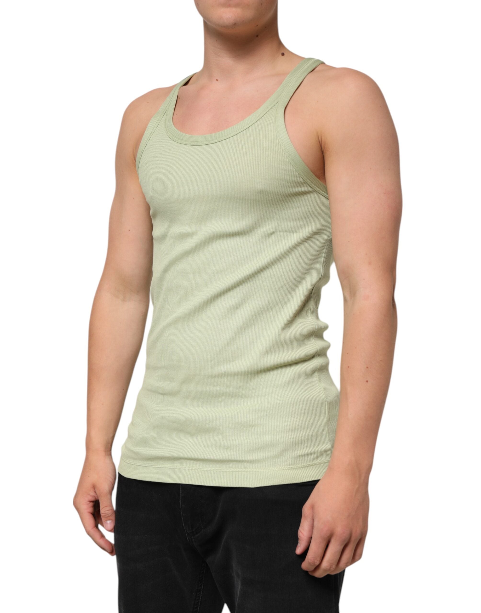 Light Green Tank Sleeveless Men Men T-shirt - ventzia