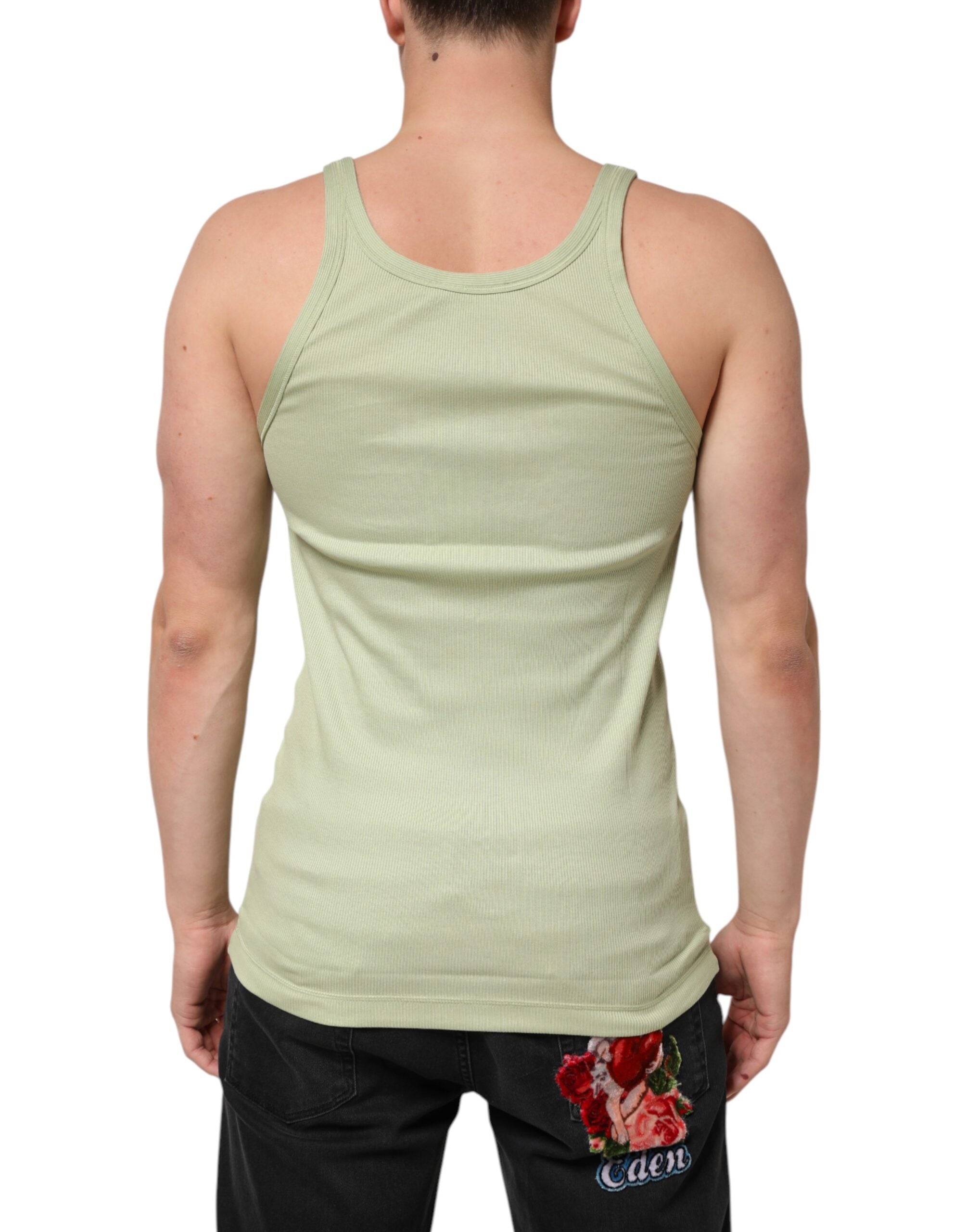 Light Green Tank Sleeveless Men Men T-shirt - ventzia