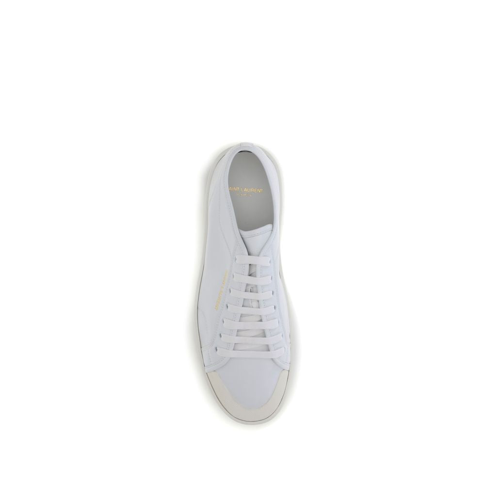 White Calf Leather Bos Taurus Low Top Sneakers - ventzia