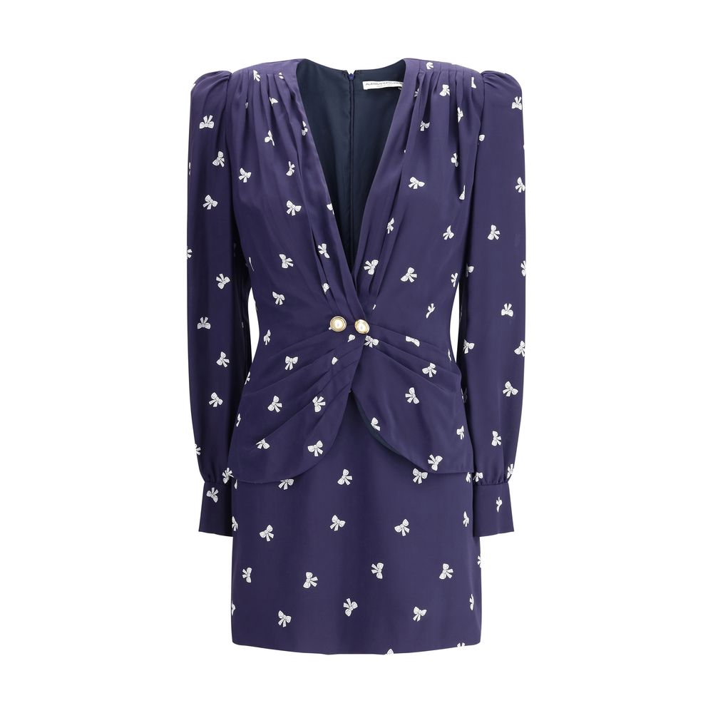 Blue Silk Casual Dress