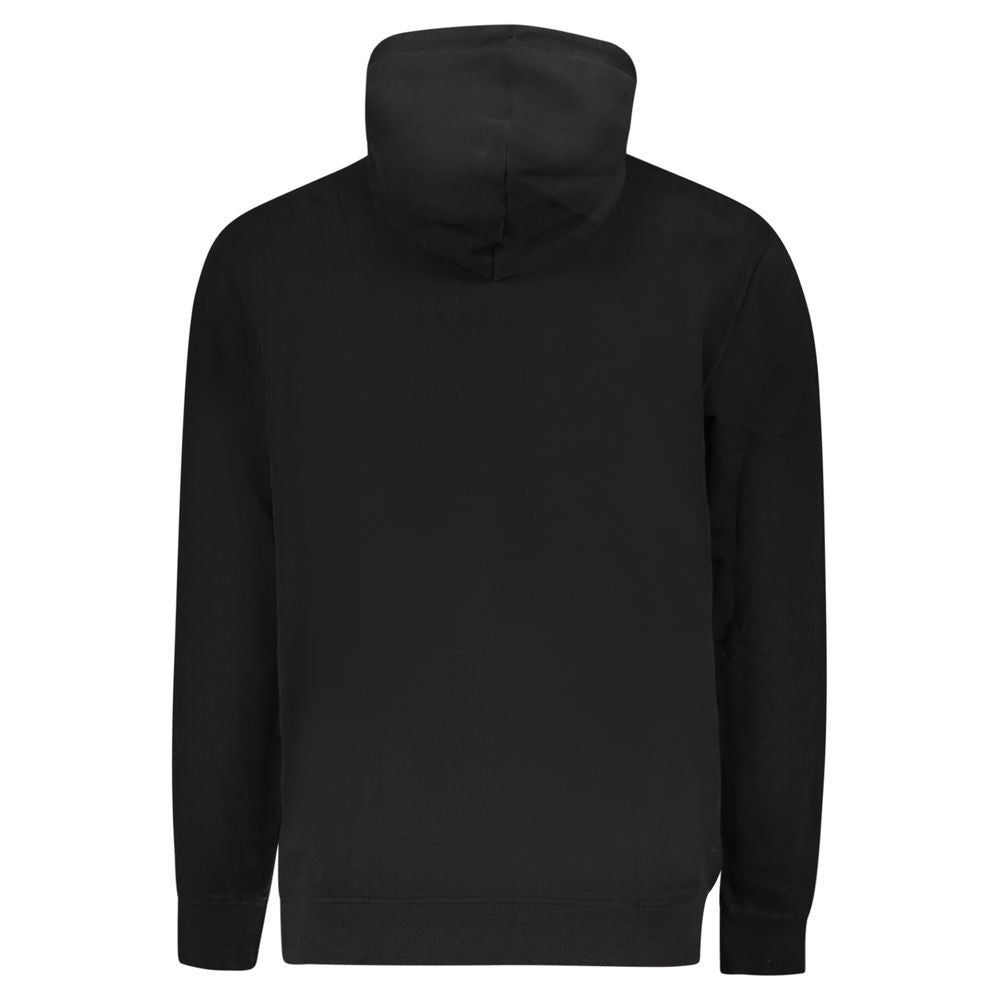 Black Cotton Men Sweatshirt - ventzia