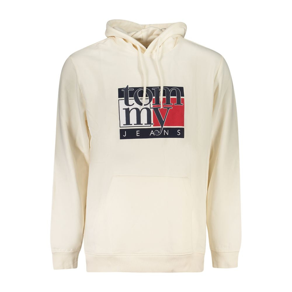 White Cotton Men's Hooded Sweatshirt - ventzia