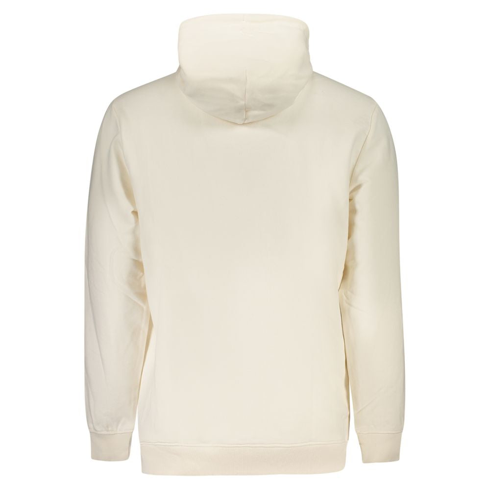 White Cotton Men's Hooded Sweatshirt - ventzia