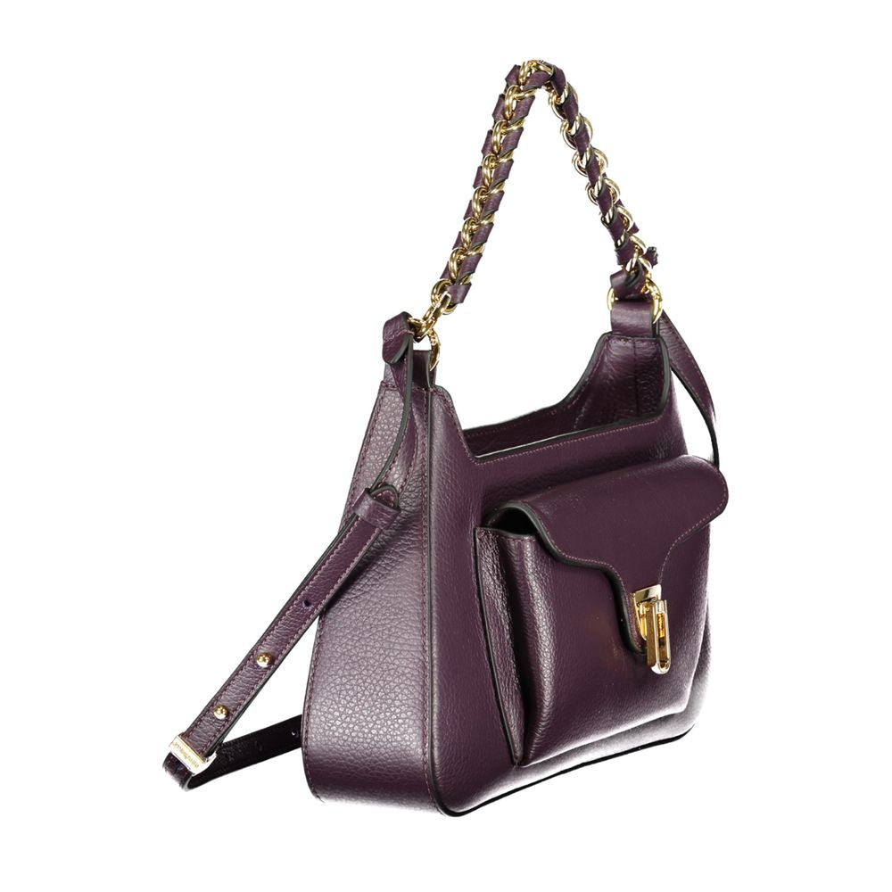 Purple Leather Handbag