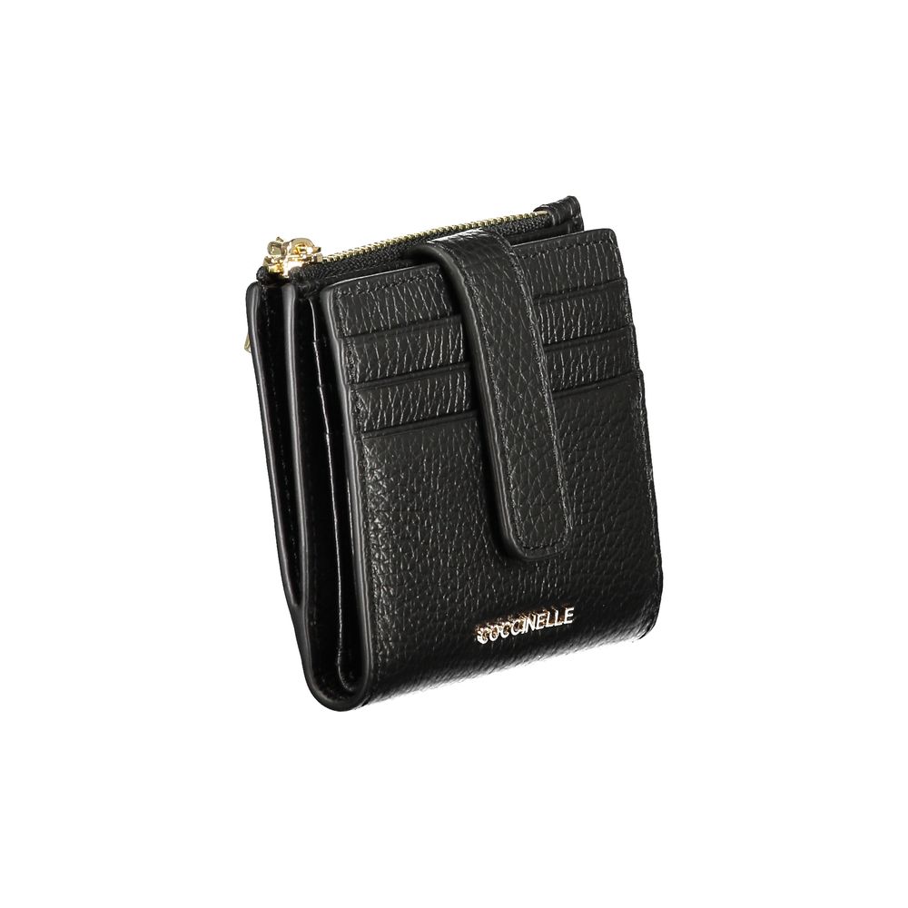 Black Leather Women Wallet - ventzia