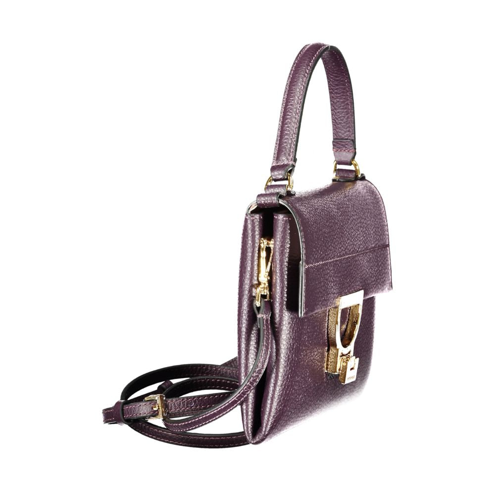 Purple Leather Women Handbag - ventzia
