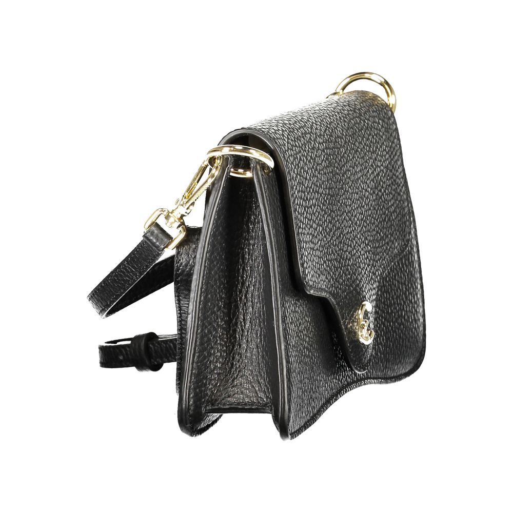 Black Leather Women Handbag - ventzia