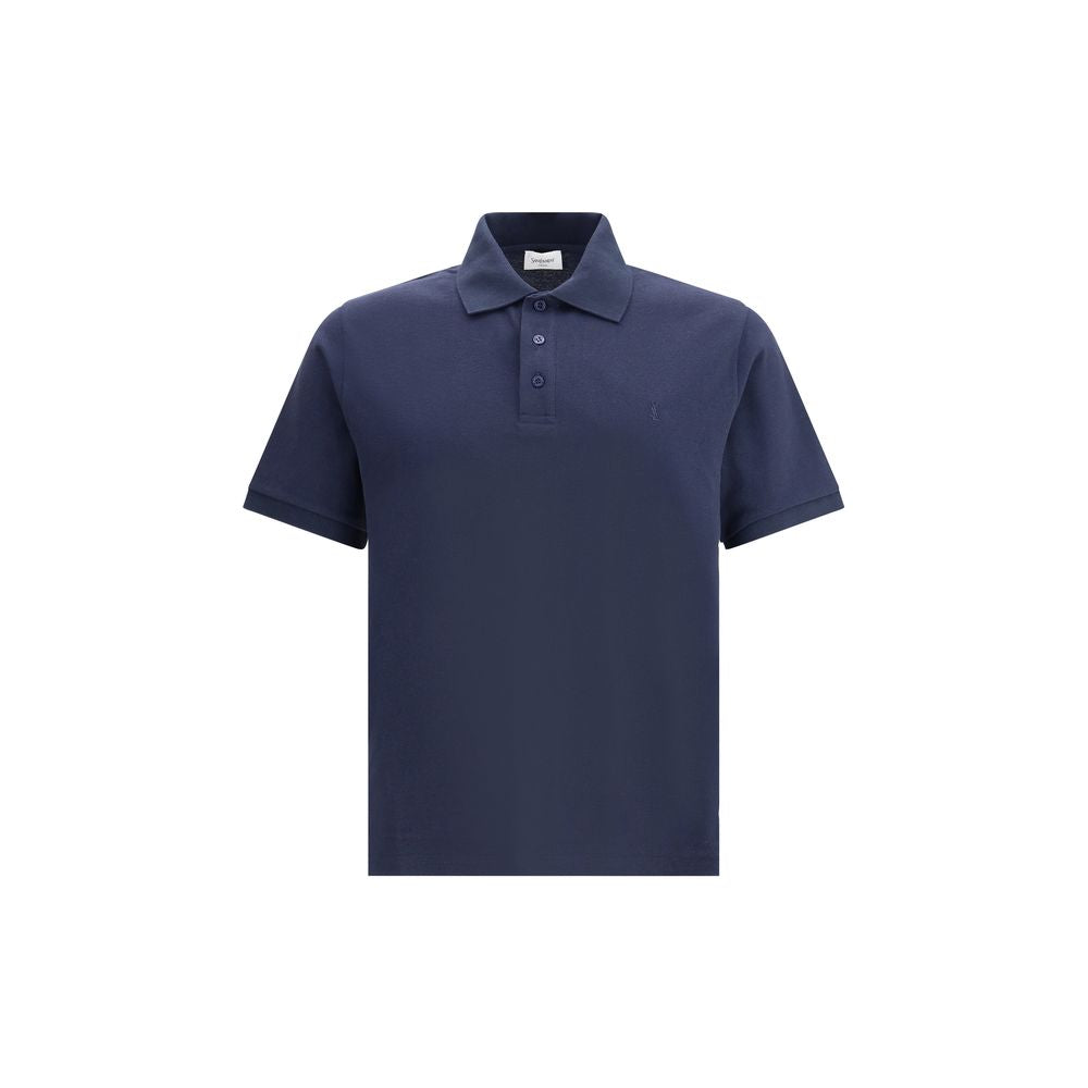 Blue Cotton Polo Shirt - ventzia