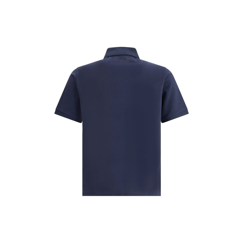 Blue Cotton Polo Shirt - ventzia