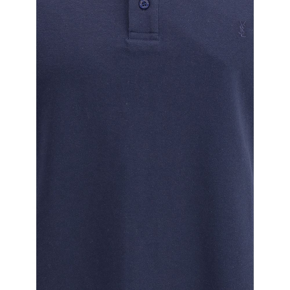 Blue Cotton Polo Shirt - ventzia
