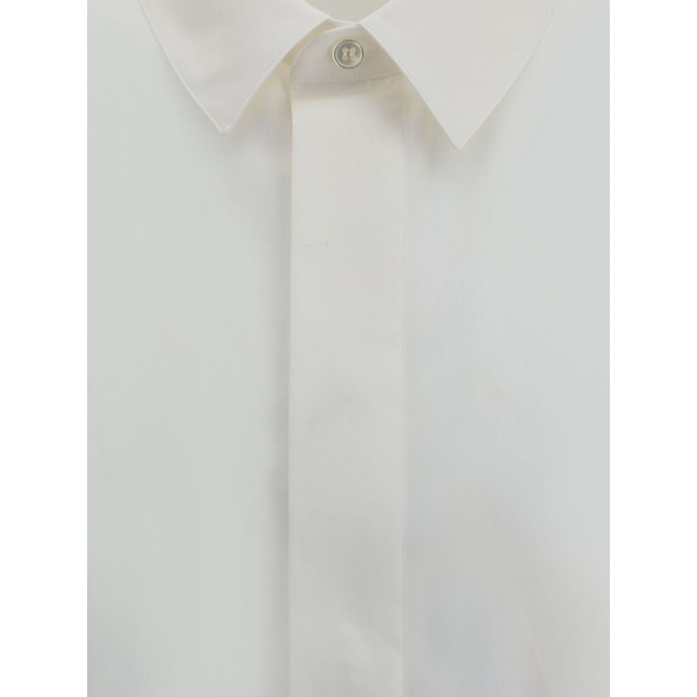White Cotton Dress Shirt - ventzia