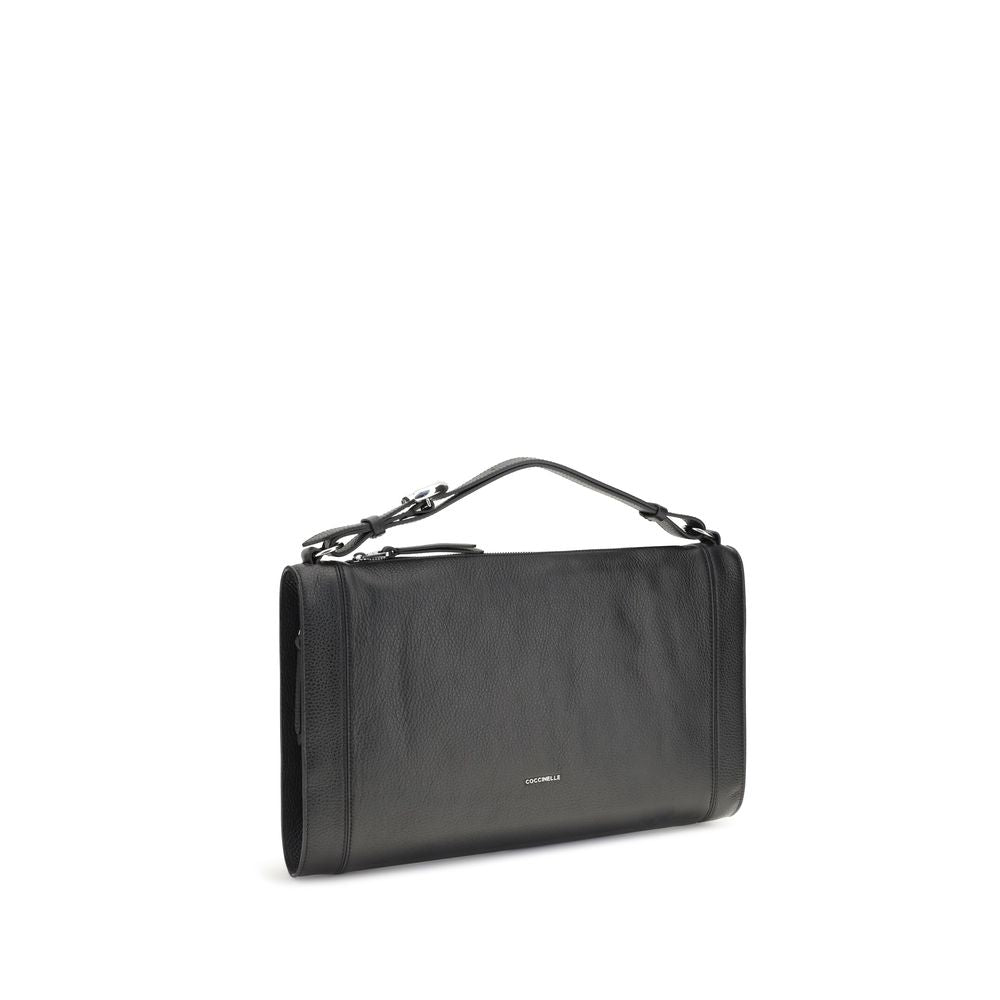Black Calf Leather Bos Taurus Handbag - ventzia