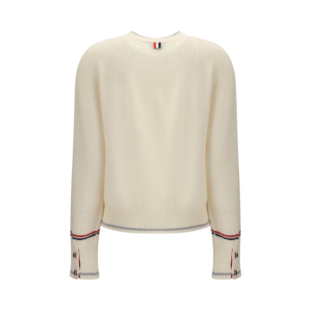 White Fleece Wool Sweatshirt - ventzia