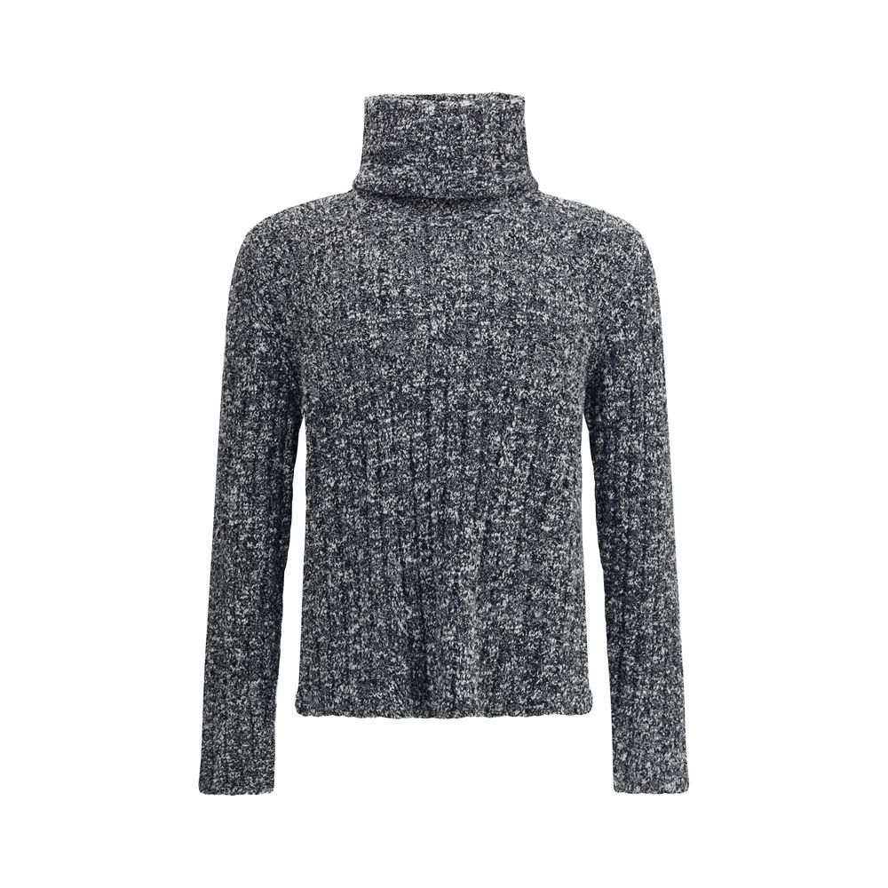 Gray Fleece Wool Turtleneck - ventzia