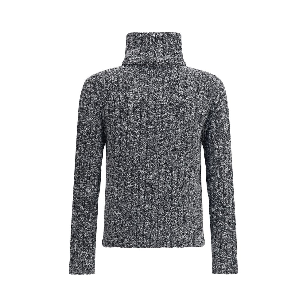 Gray Fleece Wool Turtleneck - ventzia