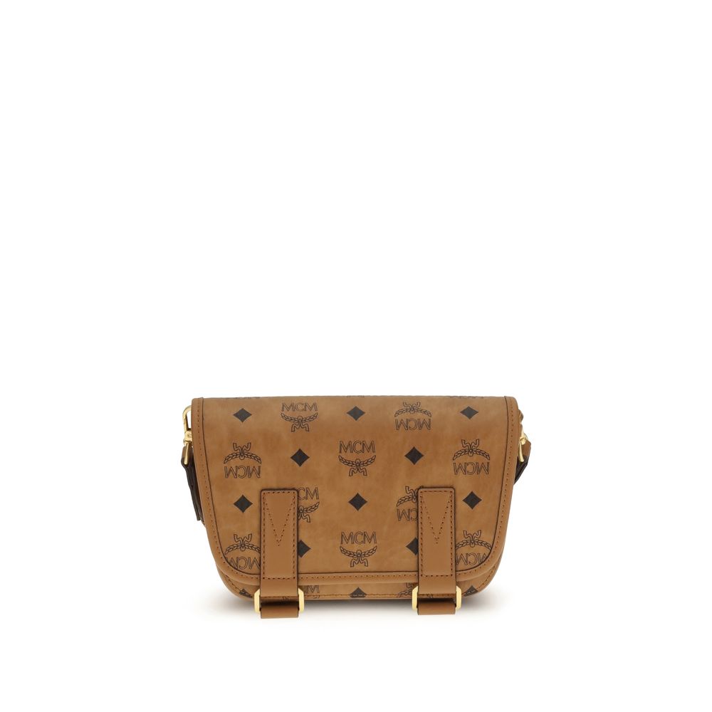 Brown Fabric Shoulder Bag - ventzia