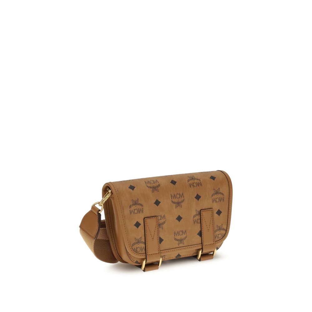 Brown Fabric Shoulder Bag - ventzia