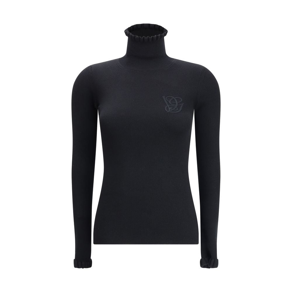 Black Fleece Wool Sweatshirt - ventzia
