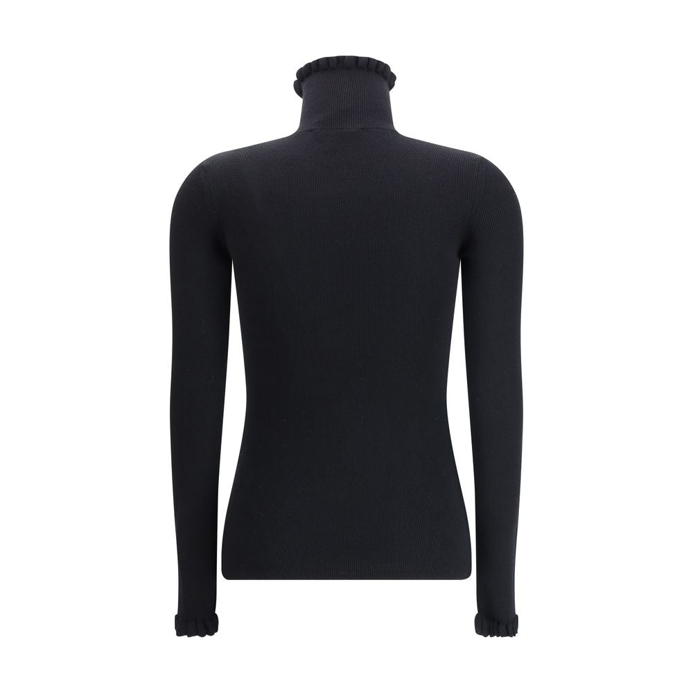 Black Fleece Wool Sweatshirt - ventzia