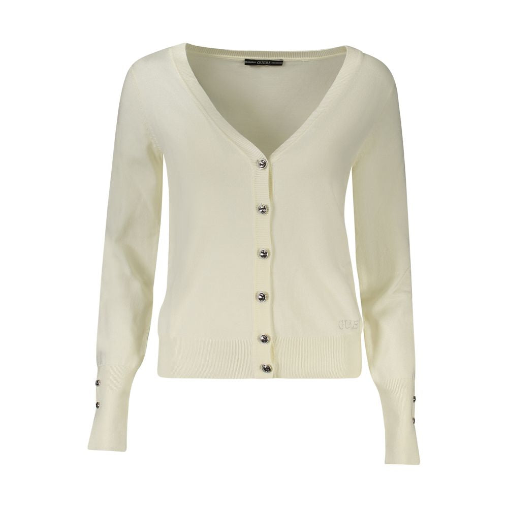 Bianco Viscosa Womens Cardigan - ventzia