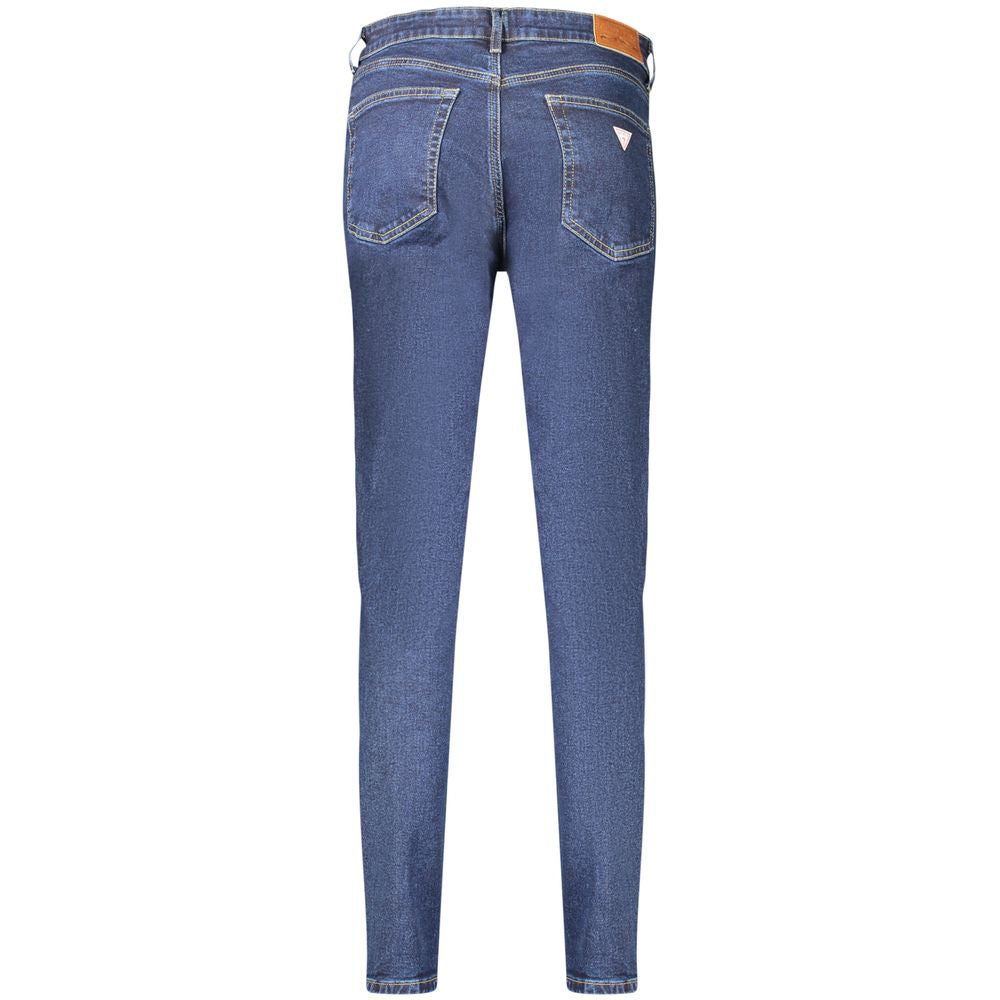 Blu Cotton Women Jeans - ventzia