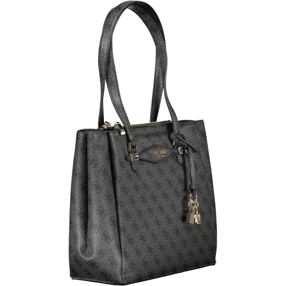 Black Polyethylene Women Handbag - ventzia