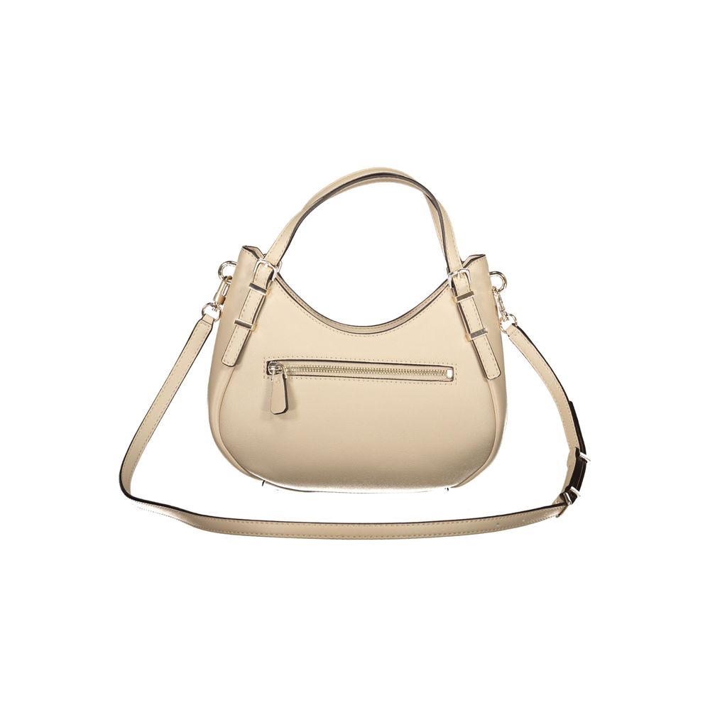 Beige Polyurethane Woman Handbag - ventzia