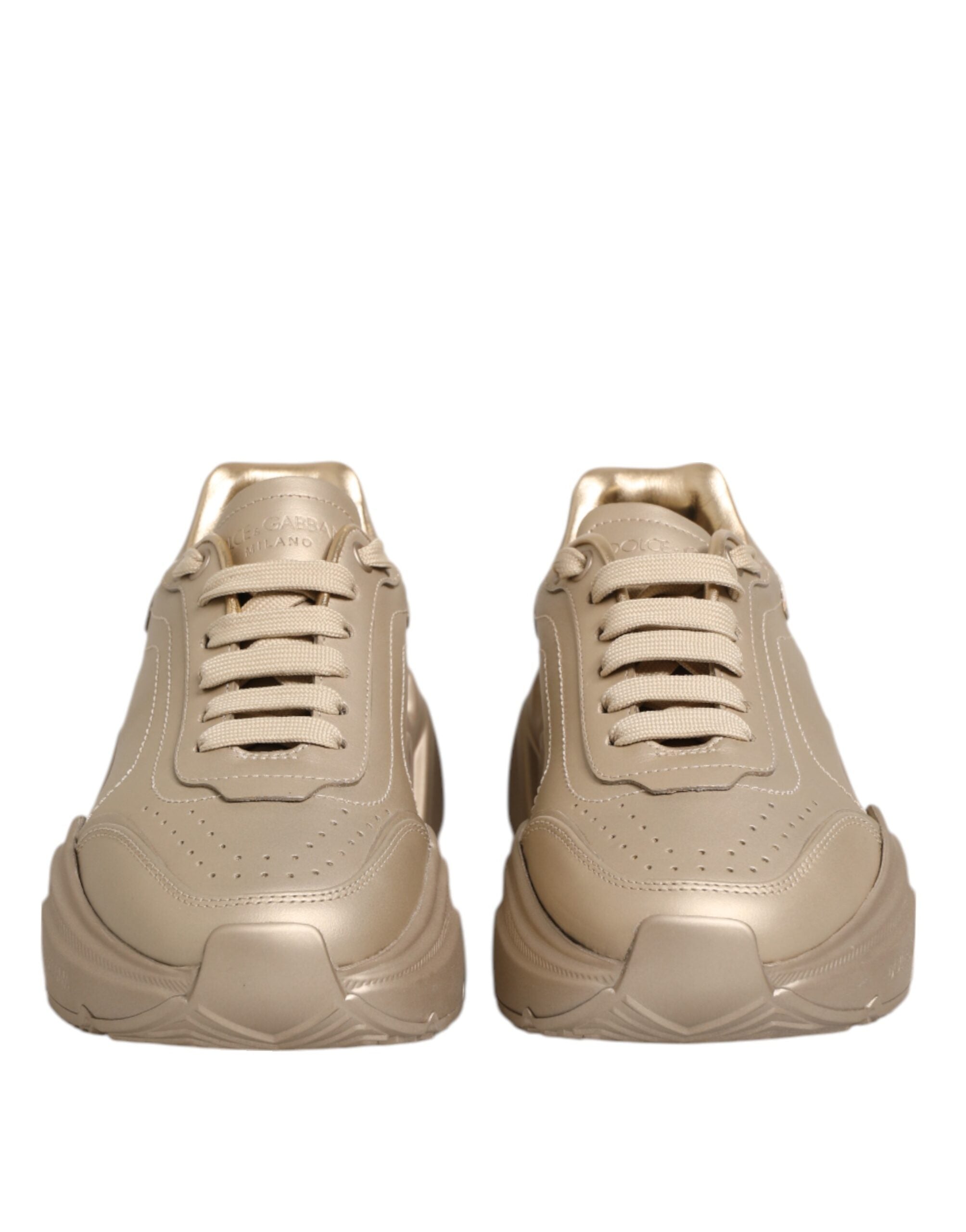Gold Leather Daymaster Women Sneaker Shoes - ventzia