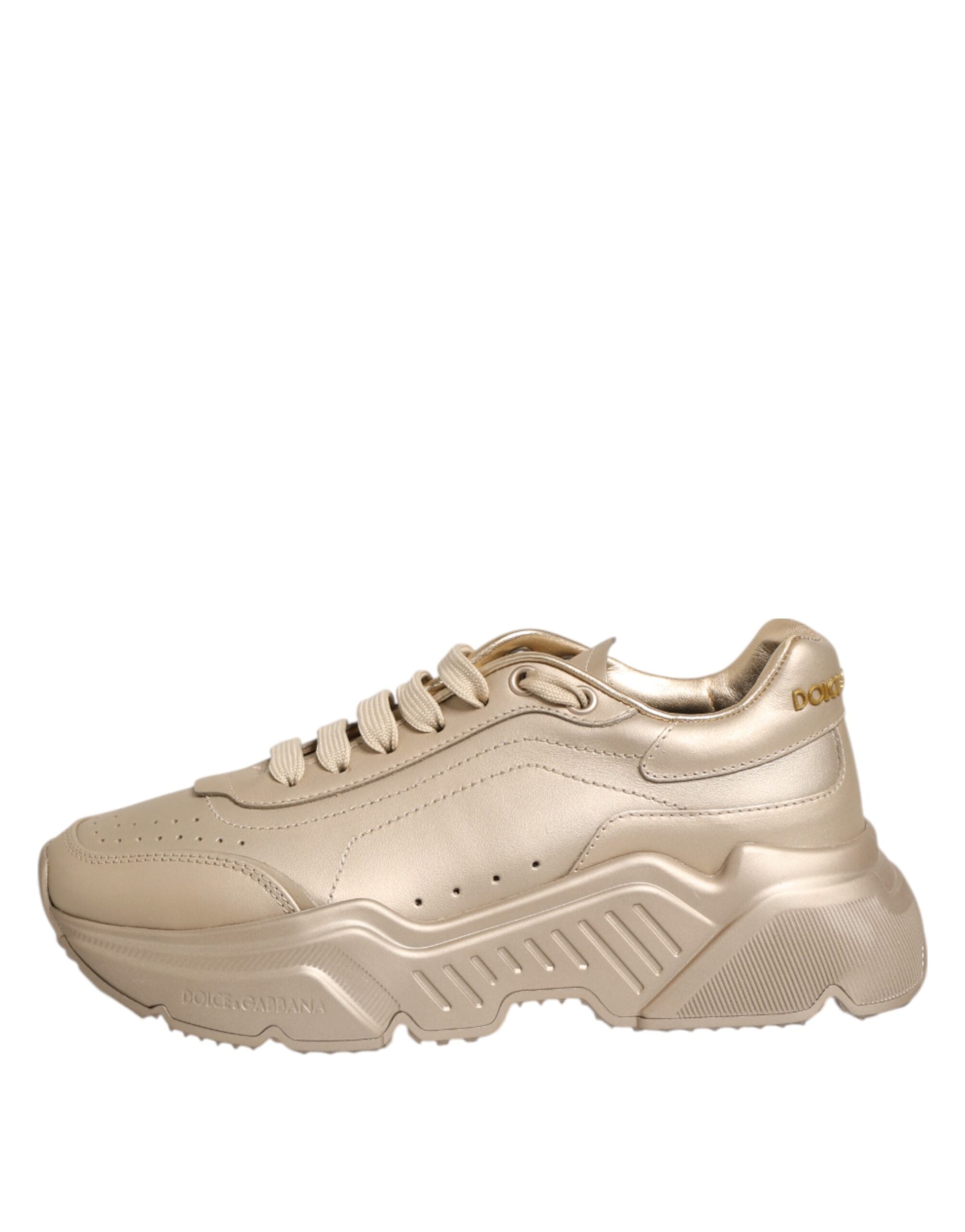 Gold Leather Daymaster Women Sneaker Shoes - ventzia