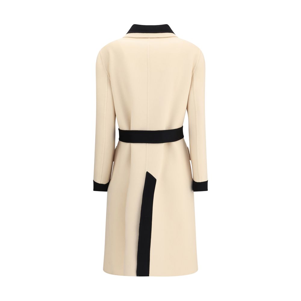 Cream Fleece Wool Coat - ventzia