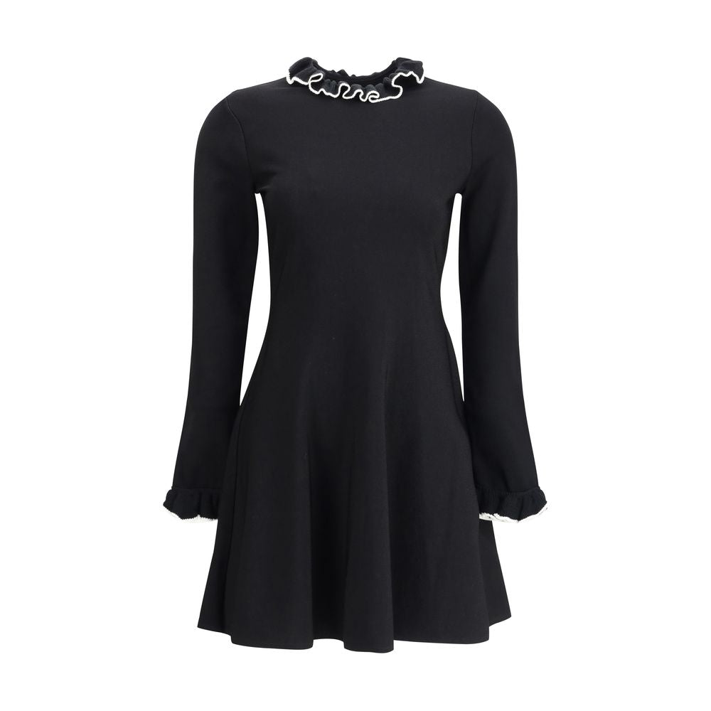Black Viscose Casual Dress - ventzia