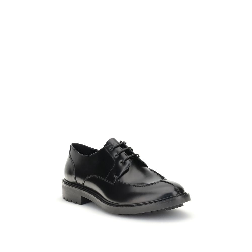 Black Calf Leather Bos Taurus Oxfords And Derbies - ventzia