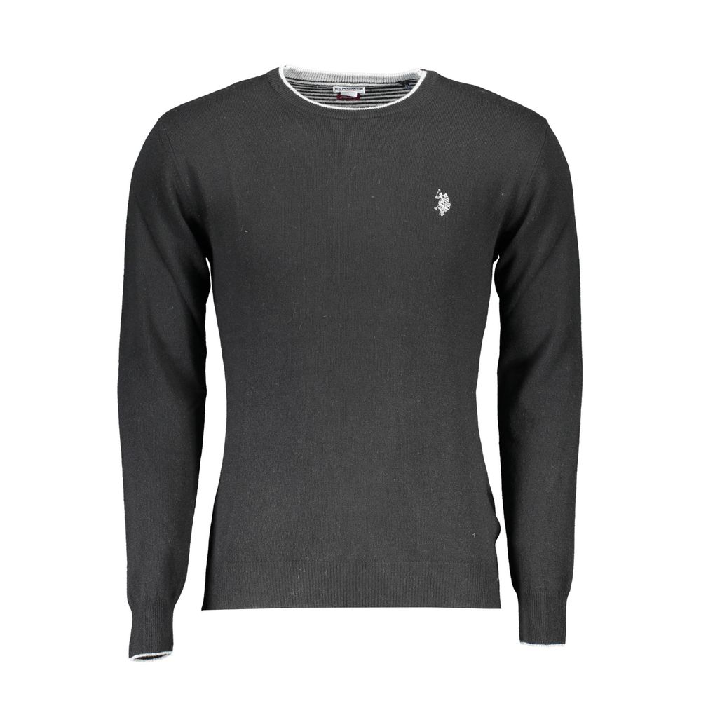 Black Wool Men's Sweater - ventzia