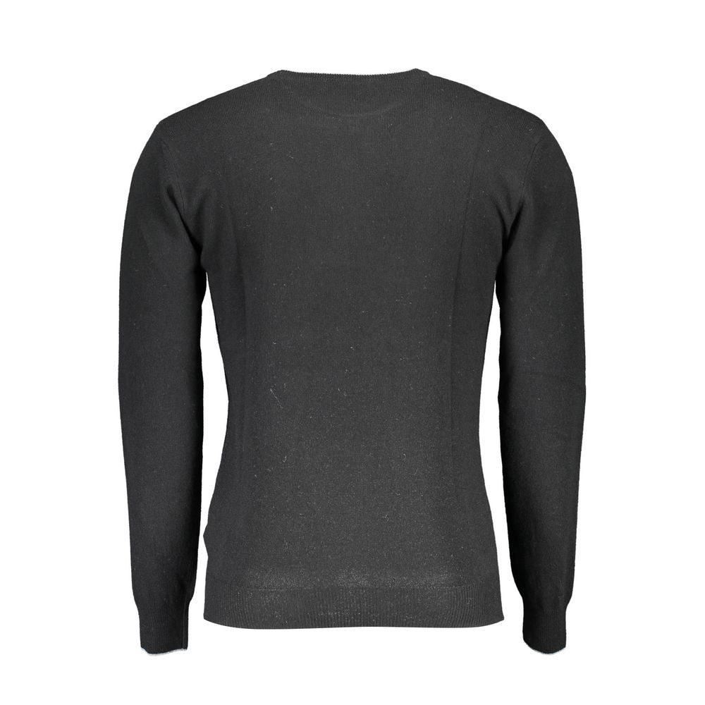 Black Wool Men's Sweater - ventzia