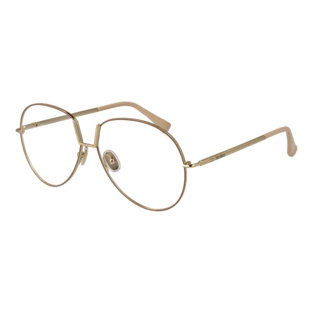 Beige Metal Glasses (Frames) - ventzia