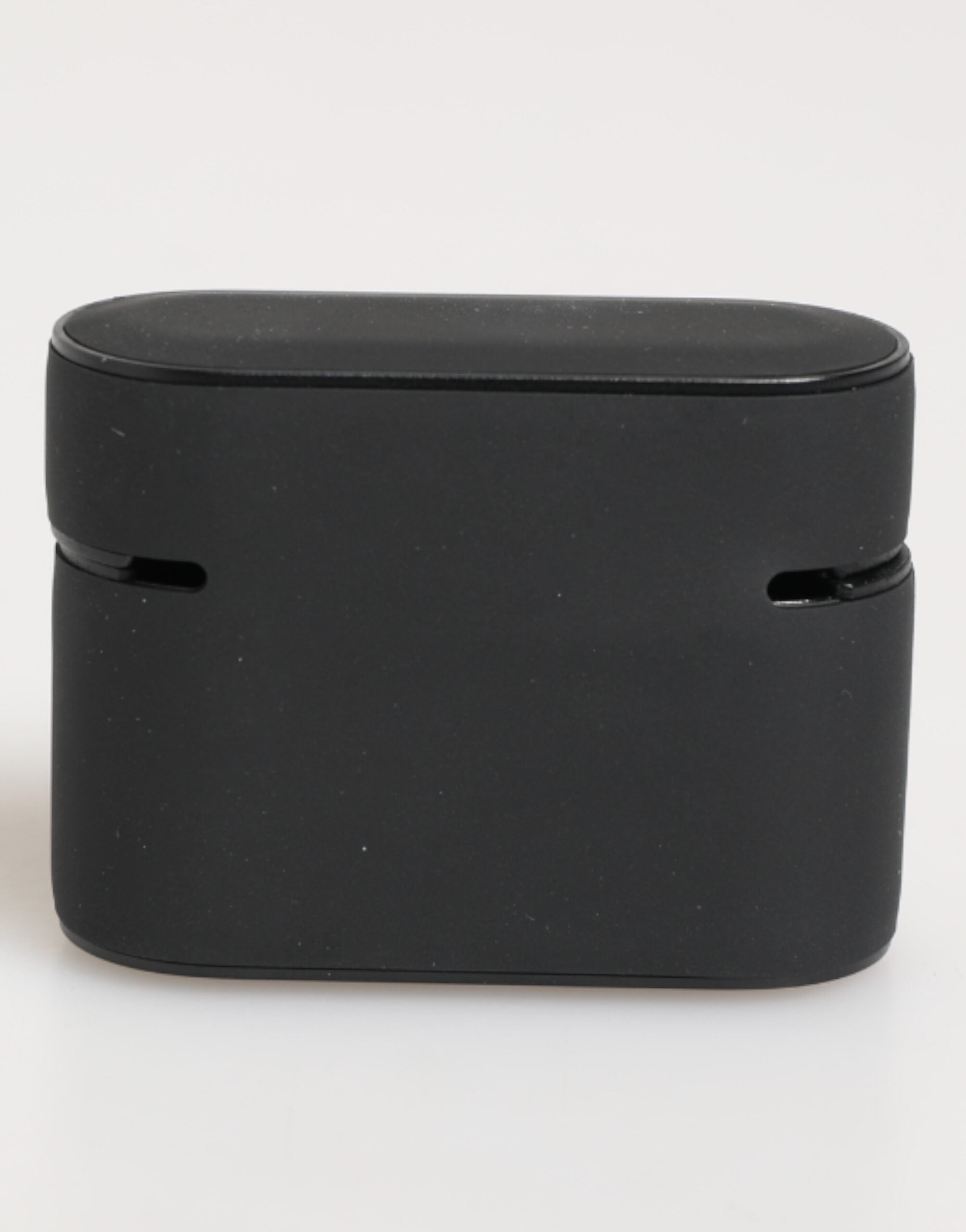 Black White Rubber Embossed Logo Accessory Airpods Case - ventzia