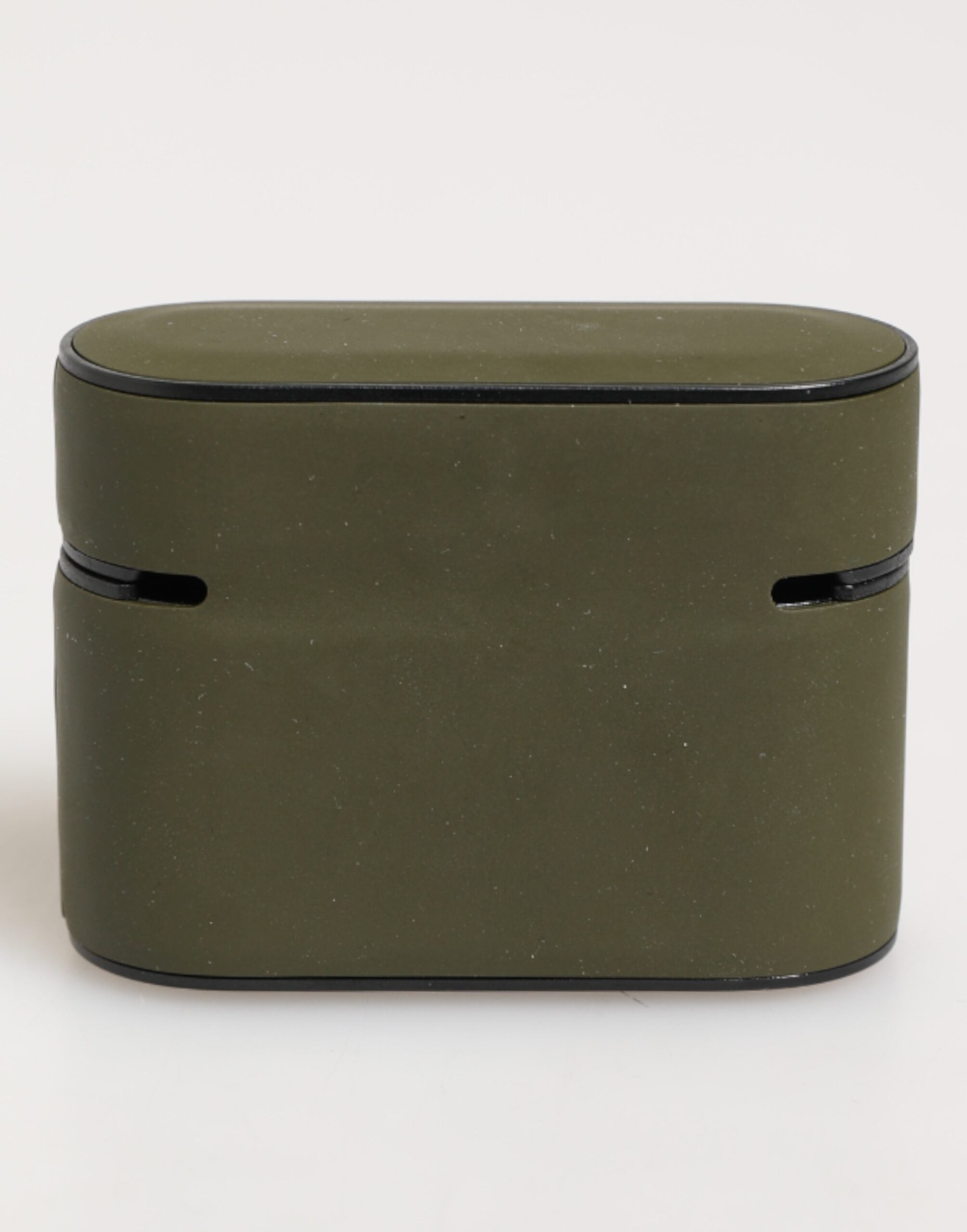 Army Green Rubber Logo Embossed Accessory Airpods Case - ventzia