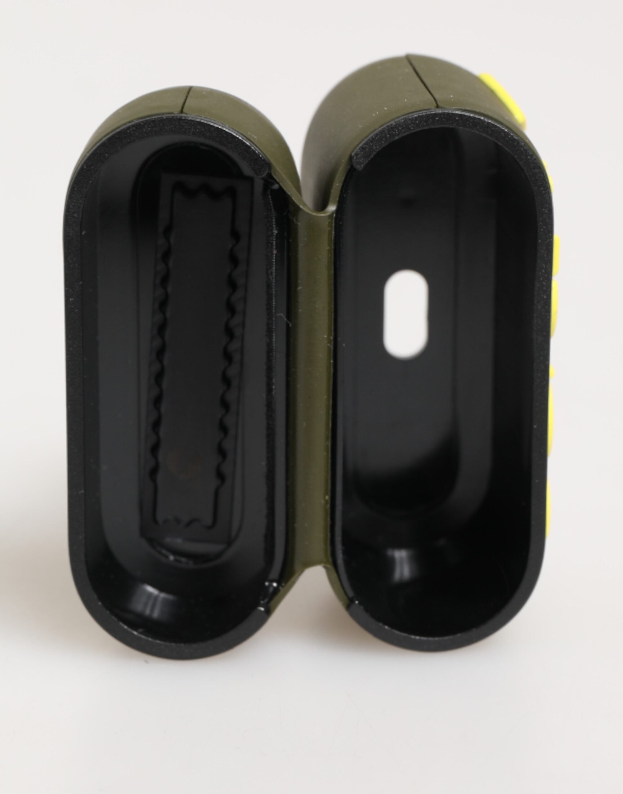 Army Green Rubber Logo Embossed Accessory Airpods Case - ventzia