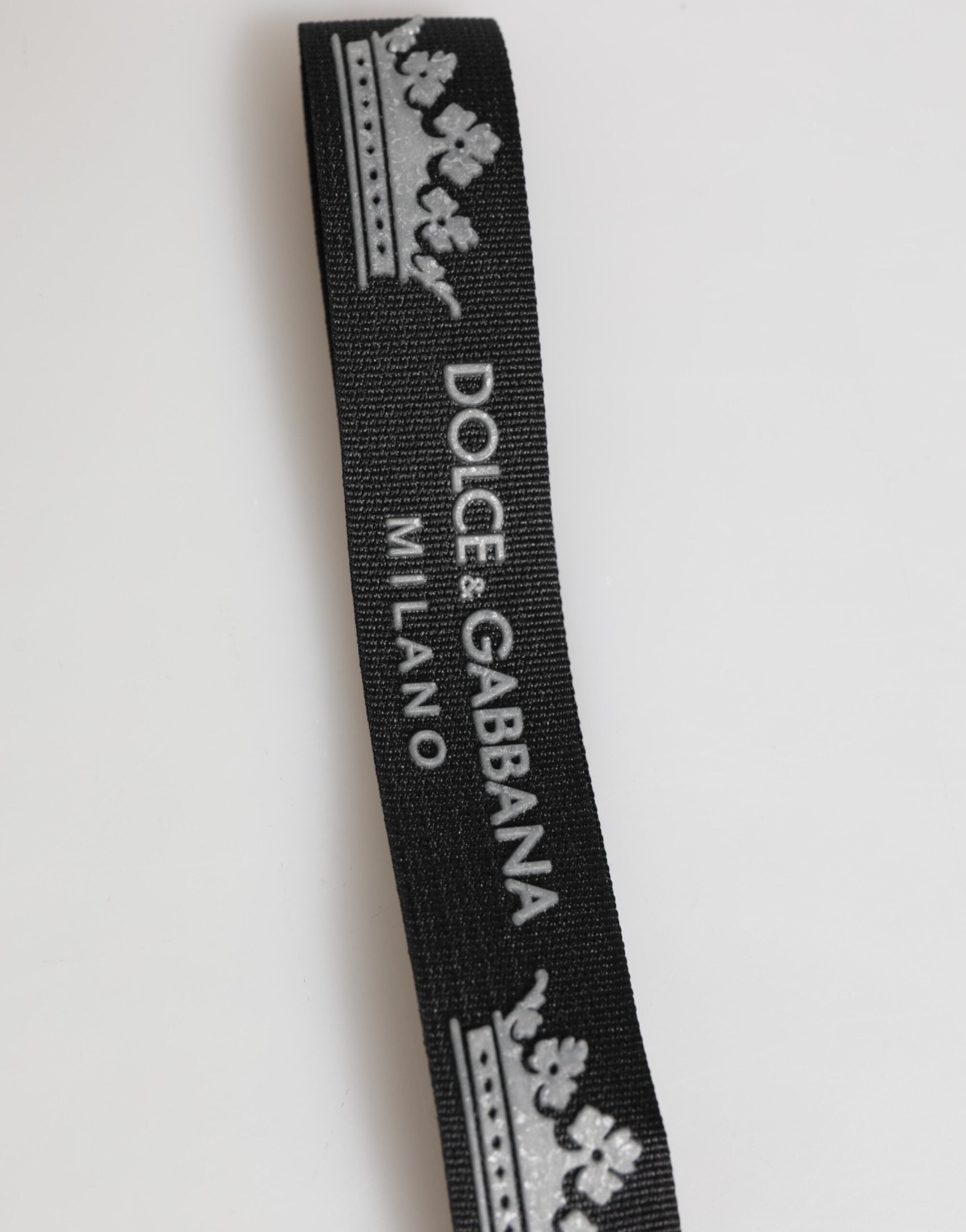 Black Silver Nylon DG Crown Men's Holder Keychain Keyring - ventzia