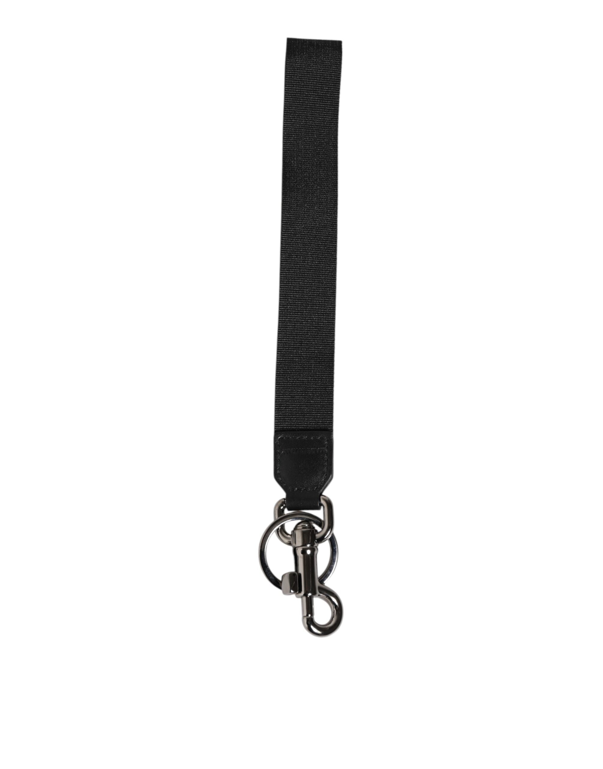 Black Red Logo Polyester Brass Holder Keychain Keyring - ventzia