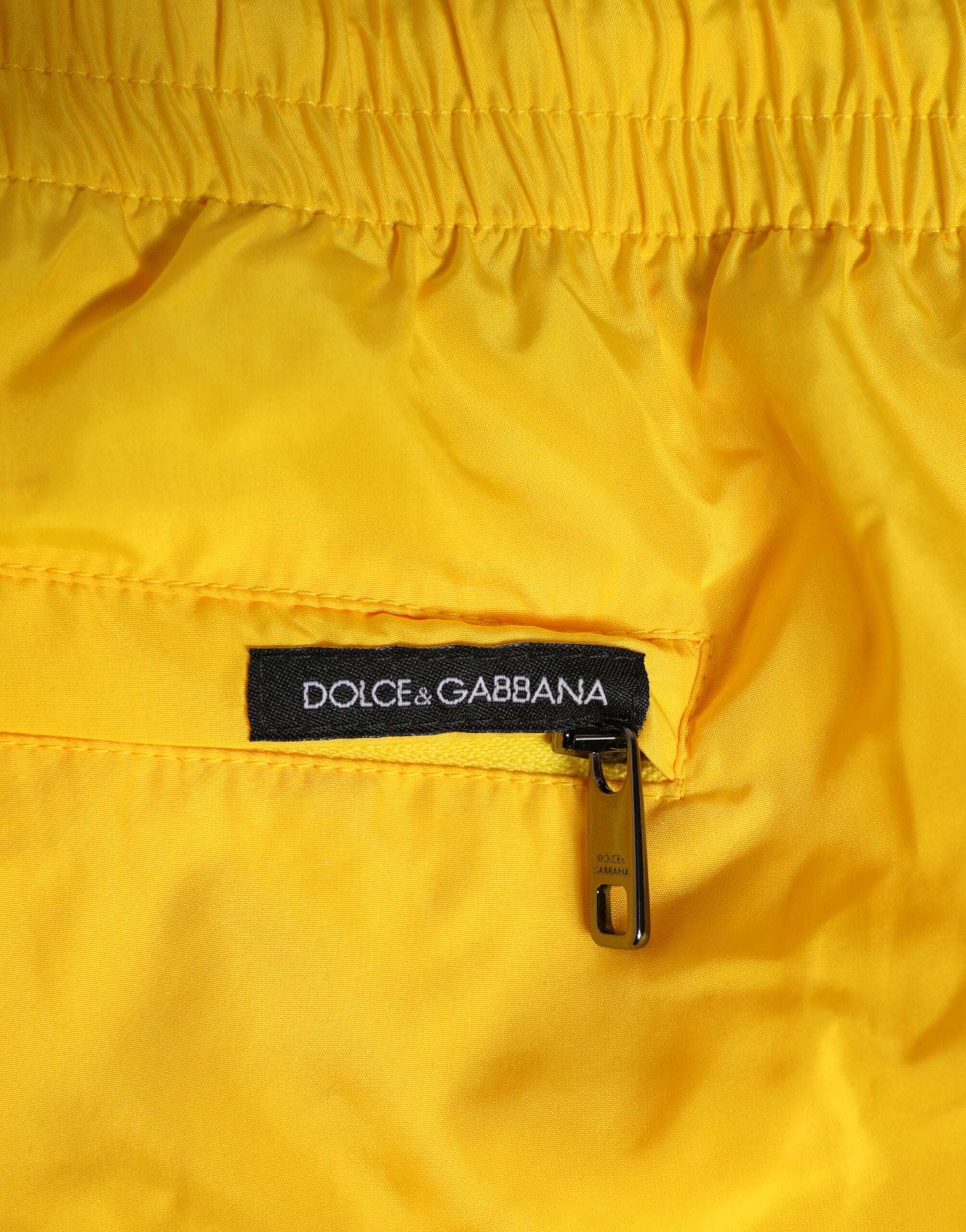 Yellow Drawstring Beachwear Men Shorts Swimwear - ventzia