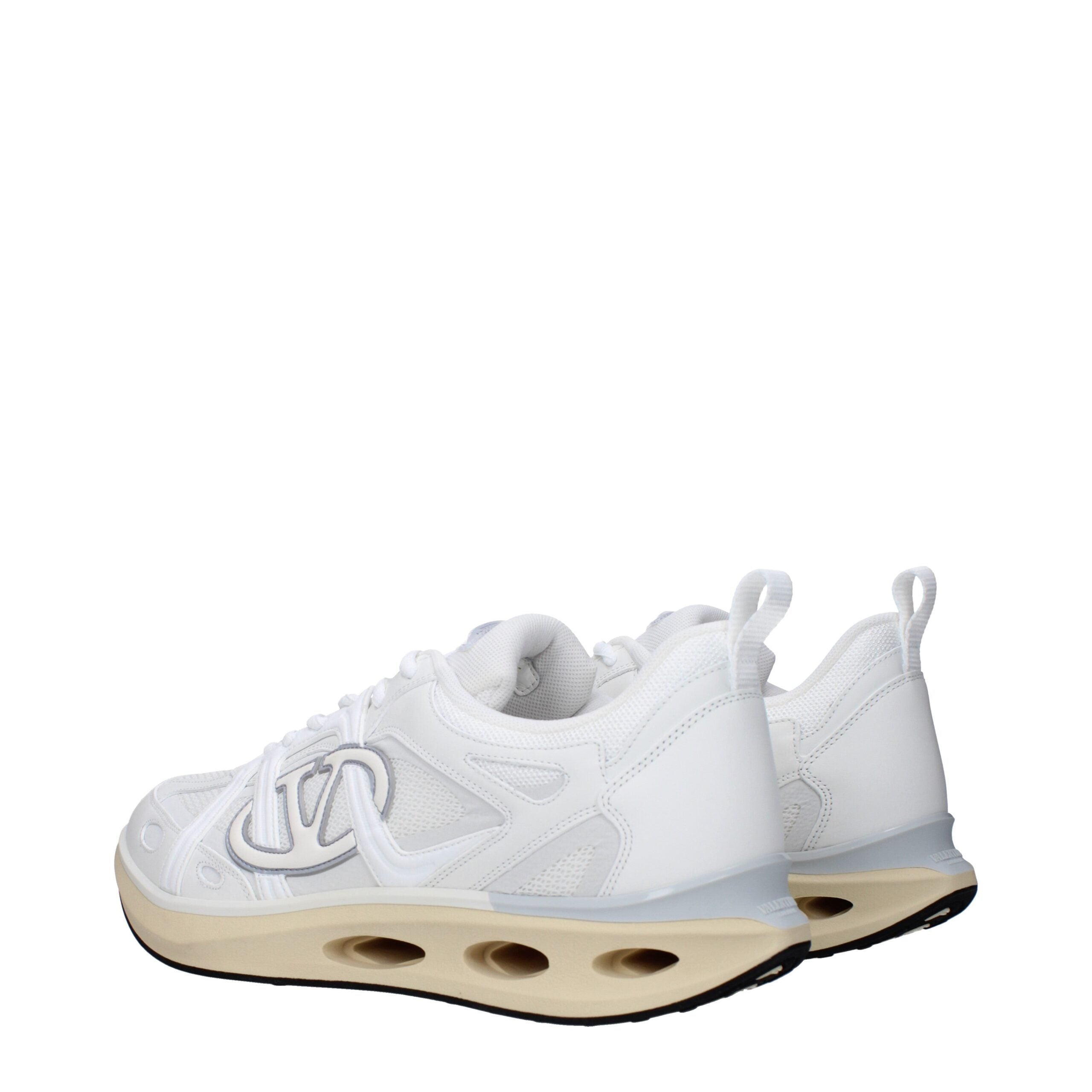 White Fabric Athletic Sneakers - ventzia