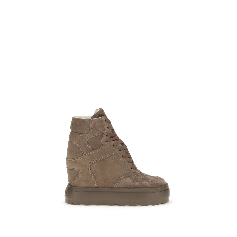 Beige Calf Leather Bos Taurus Sneakers - ventzia