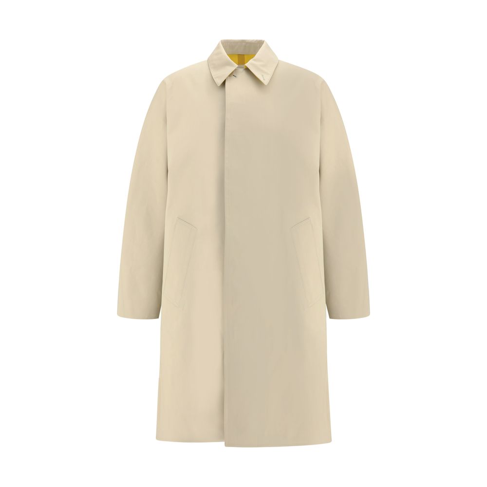 Beige Cotton Trench Coat - ventzia