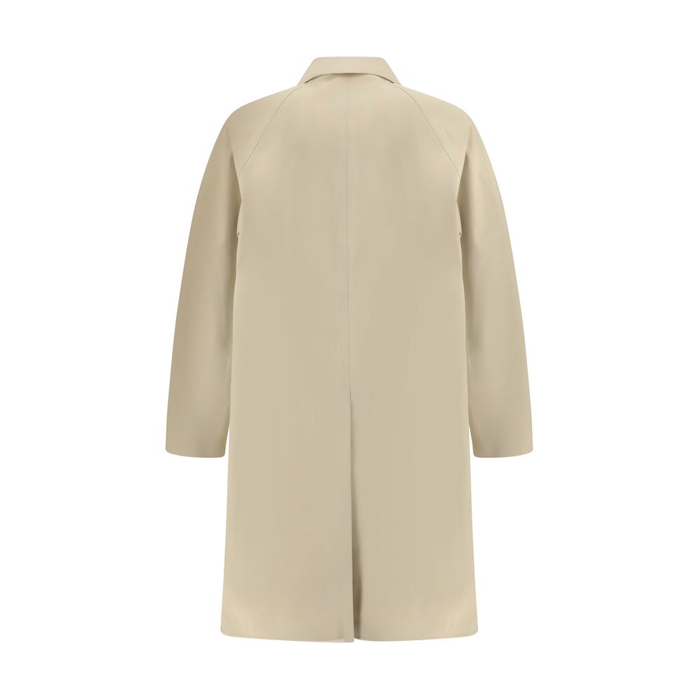 Beige Cotton Trench Coat - ventzia