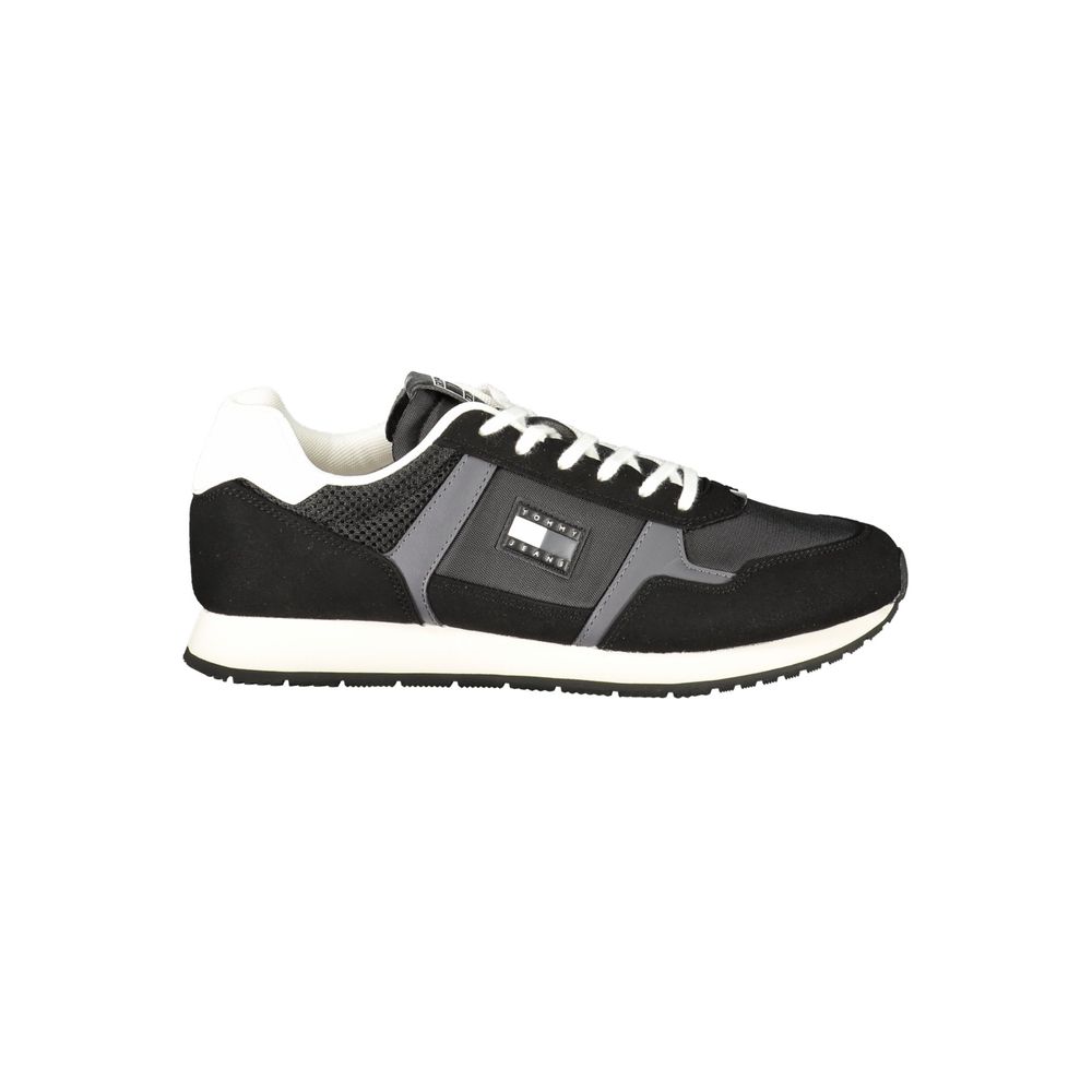 Nero Polyurethane Men Sneaker - ventzia