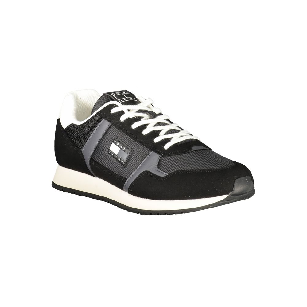 Nero Polyurethane Men Sneaker - ventzia