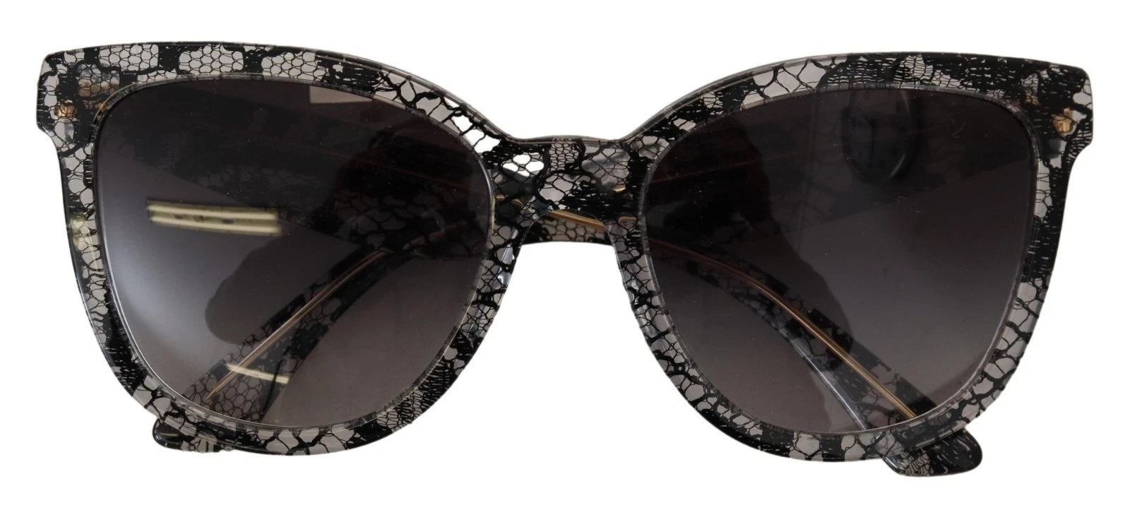 DG4190 Black Lace Acetate Crystal Round Sunglasses - ventzia